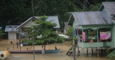 Banjir Kiriman dari Malaysia, Ratusan Rumah di Nunukan Terendam