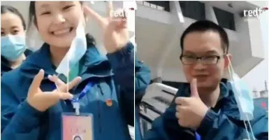 Berani Banget! Perawat Wuhan Lepas Masker