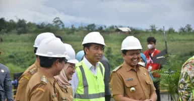 Resmikan Bendungan Sadawarna, Jokowi Berharap Indramayu jadi Penyumbang Pangan