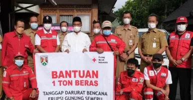 Bantu Korban Erupsi Semeru, PMI Magelang Kirim Beras dan Masker