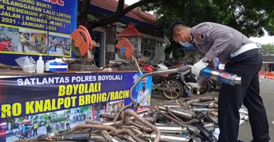 Polres Boyolali Sita 300 Knalpot Brong, Pengguna Mayoritas Remaja