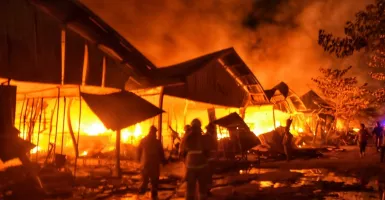 Duh! Lokasi relokasi Pasar Johar Arteri Soekarno Hatta Terbakar
