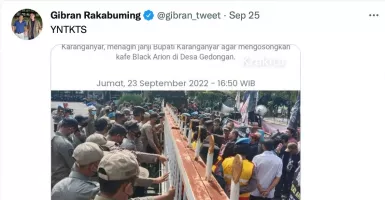 Diminta Klarifikasi Warga Geruduk Kantor Bupati Karanganyar, Gibran: YNTKTS, Kenapa Tanya Saya?