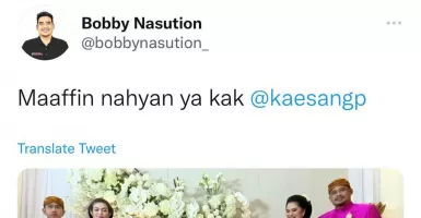 Al Nahyan Santai Pakai Singlet Saat Nikahan Kaesang, Bobby Nasution Minta Maaf