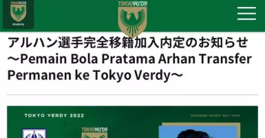 Keren Pol! Arhan Jadi Pemain Pertama Asia Tenggara di Tokyo Verdy