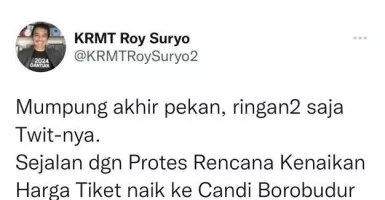 Dituduh Lecehkan Jokowi dan Candi Borobudur, Ini Kata Roy Suryo