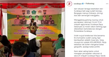 Nakes Surabaya ke Sidoarjo Bantu Vaksin, Top!