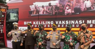 Sering Melintas Bundaran Waru Surabaya, Ada Vaksinasi Loh