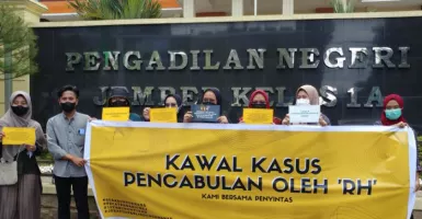 Aktivis Jember Berkumpul di PN, Kawal Kasus Pencabulan Dosen Unej