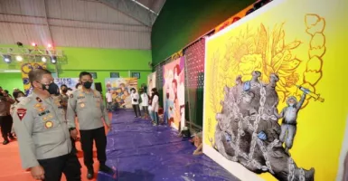 50 Peserta Ikuti Bhayangkara Mural Festival 2021 di Polda Jatim