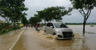 Hujan Deras, Jalan Penghubung Sampang Bangkalan Banjir
