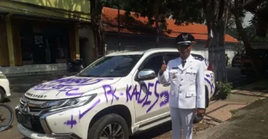 Mobil Pajero Nyentrik Penuh Coretan Masuk Pendopo Pasuruan