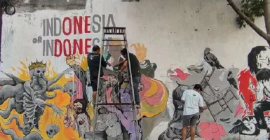 Komunitas Mural Kediri Sisipkan Pesan Dikaryanya, Dalem Banget