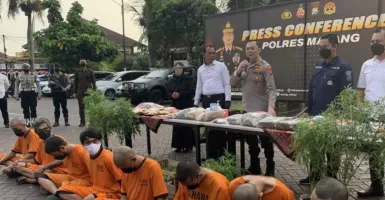 Polres Malang Sita 1,6 KG Sabu-Sabu, Pelaku Terancam Hukuman 20 Tahun Penjara