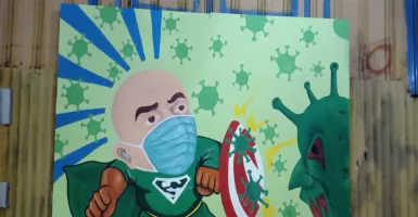 Mural New Man Ada di Jalan Tunjungan, Ingatkan Prokes