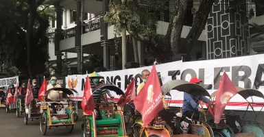 Komunitas Milenial dan Tukang Becak Malang Dukung Ganjar Pranowo