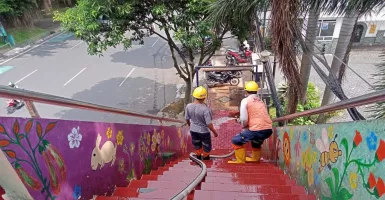 Libur Lebaran 2022, JPO di Kota Malang Dibersihkan