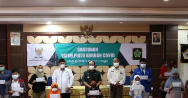 Anak Yatim Piatu Korban Covid-19 di Kulon Progo Mendapat Santunan