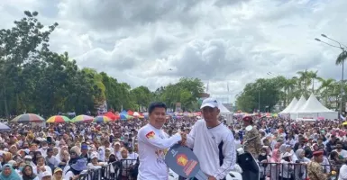 Jalan Sehat Bersama Prabowo Diikuti Bupati Sambas dan Ribuan Peserta