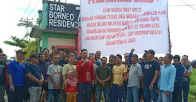 Pemilu 2024, Warga Star Borneo Residence 7 Tolak Masuk Wilayah Kubu Raya