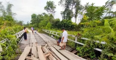 Terancam Ambruk, Jembatan Ulak Pauk-Simpang Apan Butuh Perhatian Pemerintah