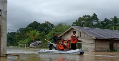 Paser Banjir, 5 Desa di Kecamatan Muara Kanom Terisolasi