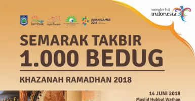 NTB Bertakbir, 1000 Bedug di Pulau 1000 Masjid