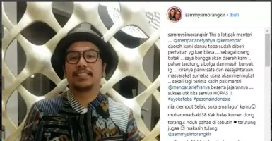 Di Instagram, Sammy Simorangkir Promosikan Toba