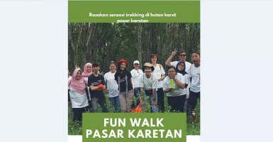 Pasar Karetan Ajak Pangunjung Fun Walk Telusuri Hutan Karet dan Sawah