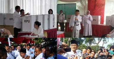 Lengkap, Jokowi-Ma’ruf Dan Prabowo-Sandi Sudah Nyoblos