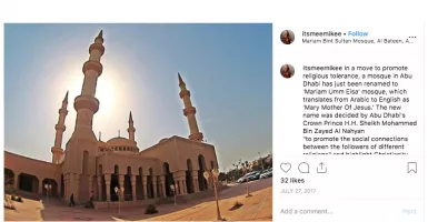 Masjid di Abu Dhabi Ganti Nama Jadi ‘Maria Bunda Yesus'