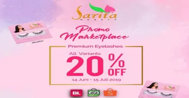 Promo 20% Produk Sarita Beauty di Tokopedia dan Shoppe