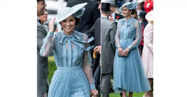 Bergaun Biru, Intip Cantiknya Kate Middleton di Royal Ascot 2019