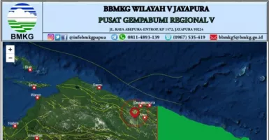 Gempa Bumi 4,8 SR Guncang Kabupaten Jayapura