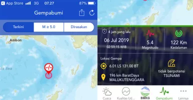 Sabtu Subuh, Maluku Diguncang 2 Kali Gempa