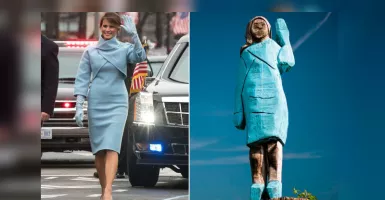 Patung Melania Trump di Slovenia Wujudnya Mengerikan