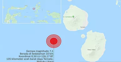 Gempa 7,2 SR di Maluku Utara, Tak Berpotensi Tsunami