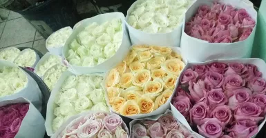 Jelang Valentine, Harga Mawar Merah Naik 3 Kali Lipat Di Pasar Rawa Belong