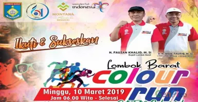 Lari Sambil Pesiar, Lombok Barat Gelar Colour Run