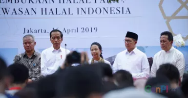 Pulang Umroh Jokowi Buka Halal Park Di Senayan, Ini Desainnya