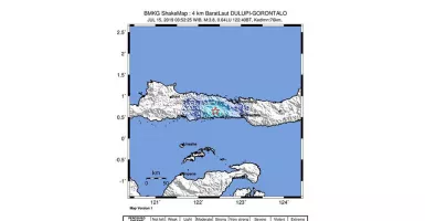 Gempa Bumi 3,8 Magnitudo Guncang Gorontalo