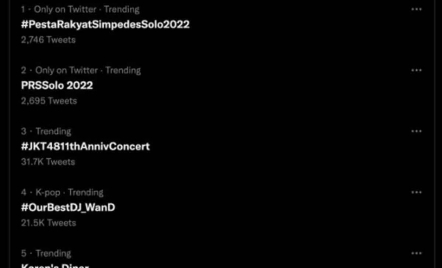 Kangen Band dan Gigi Tampil, #PRSSolo2022 Trending Topic di Twitter - GenPI.co