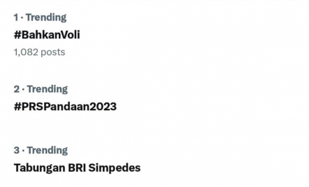 Tagar #PRSPandaan2023 dan #TabunganBRISimpedes Puncaki Trending Topic Twitter - GenPI.co