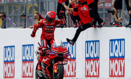 Juara MotoGP Jerman 2025, Marc Marquez Selebrasi dengan Gaya Aura Farming - GenPI.co