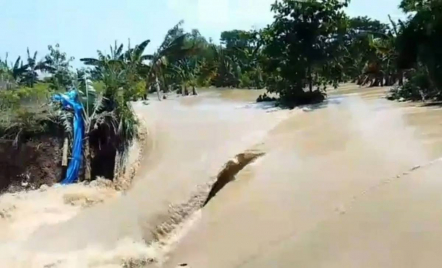 3 Tanggul Sungai Tuntang Jebol, Sejumlah Desa di Demak Terendam Banjir - GenPI.co