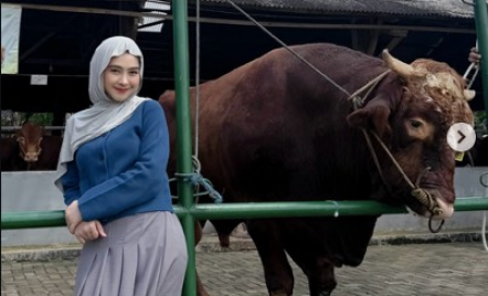 Ria Ricis Pilih Sapi Kurban, Moana Menangis Ketakutan - GenPI.co