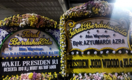 Rumah Duka Azyumardi Azra Dapat Karangan Bunga dari Presiden - GenPI.co Banten
