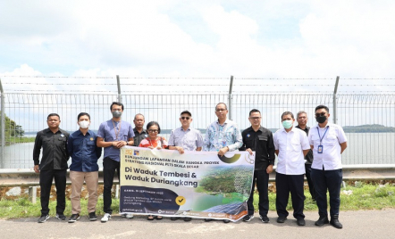 Perkembangan PLTS Terapung di Batam, Waduk Didatangi Komisi Keselamatan - GenPI.co Kepri