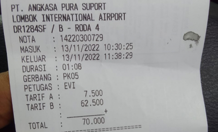 Tarif Parkir Bandara Lombok Dikeluhkan, APS: Sudah Sesuai - GenPI.co NTB