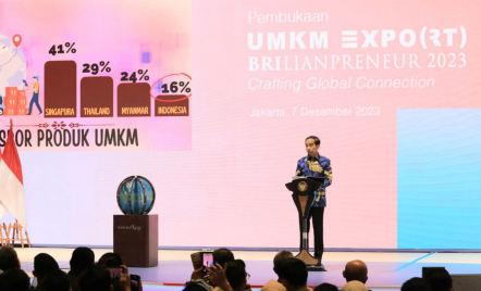 UMKM EXPO(RT) BRILIANPRENEUR 2023, Presiden Joko Widodo Apresiasi BRI Majukan UMKM - GenPI.co NTB